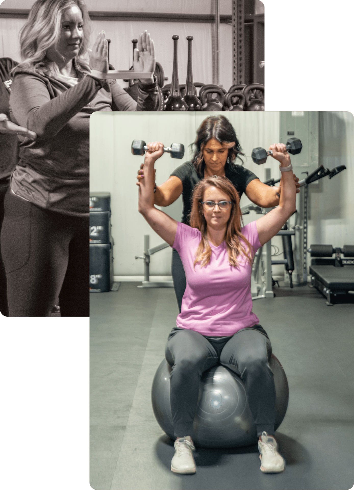woman lifting weights