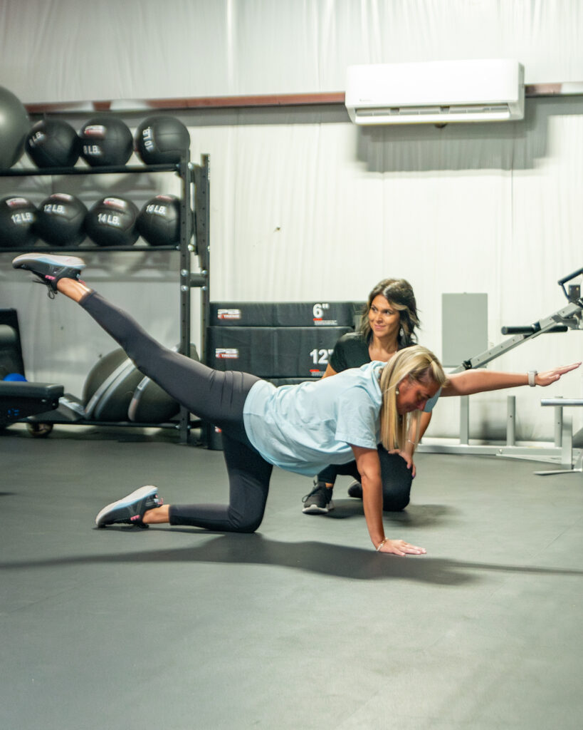 woman stretching